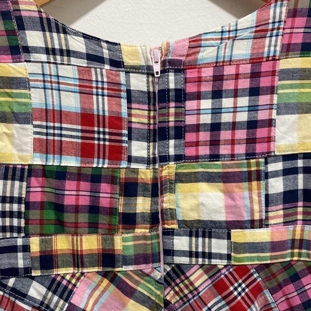 Gap Kids Outlet Girls Madras Sleeveless dress, Medium plaid Classic 🌟 - Picture 5 of 7